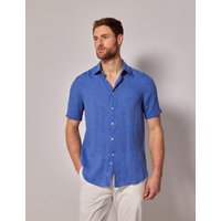 & Mid Linen Slim Shirt Short Sleeve