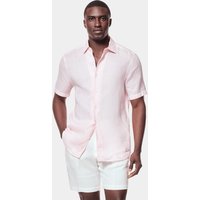 & Slim Fit Linen Shirt Short Sleeve