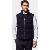 Hawes & Curtis Navy Padded Gilet | Wool | Men's