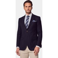 Hawes & Curtis Navy Wool Slim Blazer | Plain | Men's