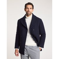 Hawes & Curtis Navy Pure Wool Peacoat | Plain | Men's