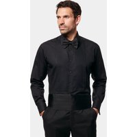 & Slim Waffle Design Evening Shirt 18" collar 37" sleeve