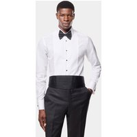 Hawes & Curtis Extra Slim Fit White Waffle Evening Shirt | Cotton | Plain | Men's