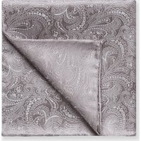 Hawes & Curtis Silver Paisley Handkerchief | Silk | Men's