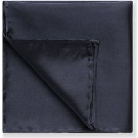 Hawes & Curtis Mid Blue Plain Repp Pocket Square | Silk | Men's