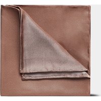 Hawes & Curtis Copper Plain Repp Pocket Square | Orange | Silk | Men's