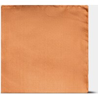 Hawes & Curtis Orange Plain Repp Pocket Square | Silk | Men's
