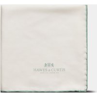 & Pocket Square Duck Egg Blue Border One