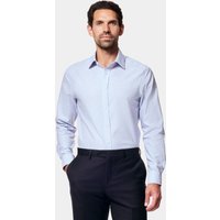 & Fitted Slim Navy & Mini Check Non Iron Shirt 14.5" collar 33" sleeve
