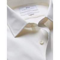 Hawes & Curtis Fitted Slim Cream Twill Non-Iron Shirt | Plain | Men's