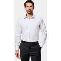 Hawes & Curtis Fitted Slim Lilac & White Herringbone Stripe Non-Iron Shirt | Lilac/White | Striped | Men's