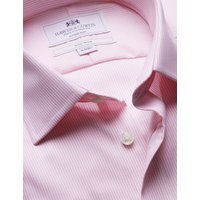 Hawes & Curtis Fitted Slim Pink & White Fine Stripe Non-Iron Shirt | Pink/White | Striped | Men's