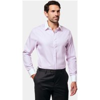 Hawes & Curtis Fitted Slim Lilac & White Dogtooth Twill Non-Iron Shirt | Contrast Detail | Lilac/White | Plaid | Men's
