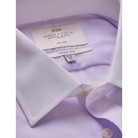 Hawes & Curtis Fitted Slim Lilac & White Non-Iron Shirt | Contrast Detail | Lilac/White | Plain | Men's