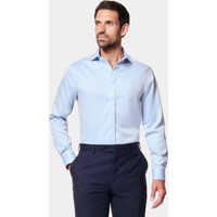 Hawes & Curtis Fitted Slim Blue Twill Non-Iron Shirt | Plain | Men's