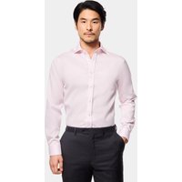 Hawes & Curtis Fitted Slim Pink Pique Non-Iron Shirt | Plain | Men's
