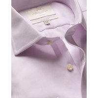 Hawes & Curtis Fitted Slim Lilac & White Textured Weave Non-Iron Shirt | Lilac/White | Men's
