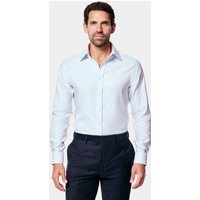 & Fitted Slim Blue & Pick Pick Non Iron Shirt Contrast Detail 15.5" collar 34" sleeve
