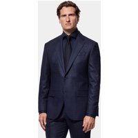Hawes & Curtis Tailored Fit Dark Blue Check 1913 Suit | Wool Flannel | Plaid | Men's