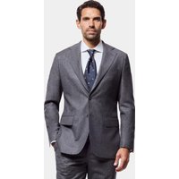 Hawes & Curtis Tailored Fit Grey Crosshatch 1913 Suit | Wool Flannel | Plain | Men's