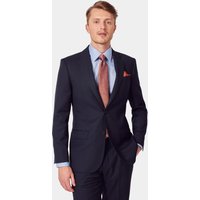 Hawes & Curtis Tailored Fit Navy Birdseye 1913 Suit Jacket | Wool | Plain | Men's