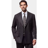 Hawes & Curtis Tailored Fit Brown 1913 Suit Jacket | Wool Flannel | Plain | Men's