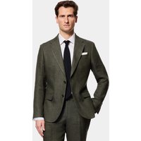 & Tailored Fit Dark Green Hopsack 1913 Suit Jacket short
