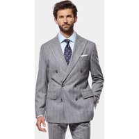 Hawes & Curtis Tailored Fit Grey Stripe 1913 Suit Jacket | Italian Wool | Men's