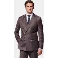 Hawes & Curtis Tailored Fit Brown Stripe 1913 Suit | Italian Wool | Striped | Men's