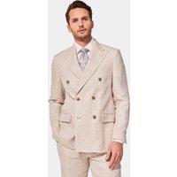 Hawes & Curtis Tailored Fit Cream 1913 Linen Suit Jacket | Plain | Men's
