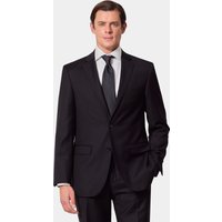 Hawes & Curtis Classic Fit Black Twill Suit Jacket | Wool | Plain | Men's