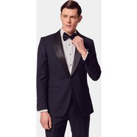 Hawes & Curtis Slim Fit Navy Shawl Dinner Suit | Wool | Plain | Men's