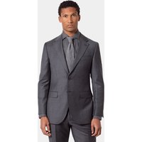 Hawes & Curtis Slim Fit Dark Grey Suit Jacket | Wool Flannel | Plain | Men's