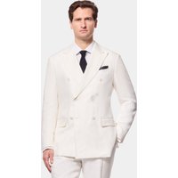 & Tailored Fit Herringbone Linen Suit One
