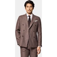 & Tailored Fit Dark Stripe 1913 Linen Suit One