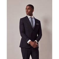 Hawes & Curtis Slim Fit Navy Self Stripe Suit Jacket | Wool | Striped | Men's
