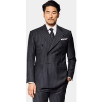 Hawes & Curtis Slim Fit Charcoal Chalk Stripe Suit Jacket | Wool | Striped | Men's
