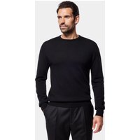 Hawes & Curtis Black Merino Wool Crew Neck Jumper