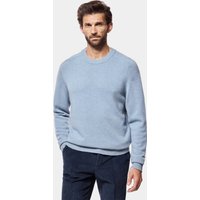 Hawes & Curtis Blue Crew Neck Jumper | Lambswool | Plain | Men's