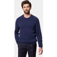 Hawes & Curtis Navy Crew Neck Jumper | Lambswool | Plain | Men's