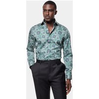 & Slim Fit & Purple Medallion Geo Shirt