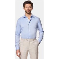 & Slim Fit Twill Non Iron Shirt Contrast Detail Long