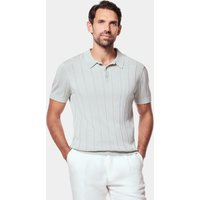 & Light Sage Premium Knitted Rib Polo Shirt