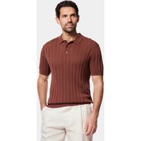 & Premium Pointelle Stripe Polo Shirt