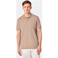 Hawes & Curtis Dark Beige Piqué Polo Shirt | Cotton | Plain | Men's