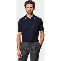 Hawes & Curtis Navy Tipped Piqué Polo Shirt | Cotton | Men's