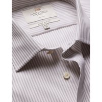 Hawes & Curtis Extra Slim Fit Beige & Grey Multi Stripe Non-Iron Shirt | Beige/Grey | Striped | Men's