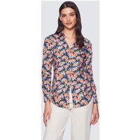 & & Pink Floral Print Semi Fitted Cotton Shirt