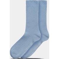 & Sky Blue Ribbed Socks One