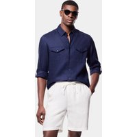 & Linen Drawstring Shorts 40"
